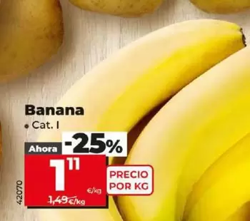 Oferta de Banana por 1,11€ en Dia