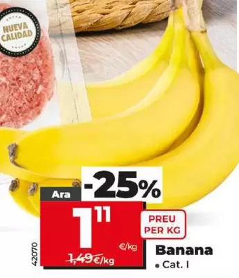 Oferta de Banana por 1,11€ en Dia