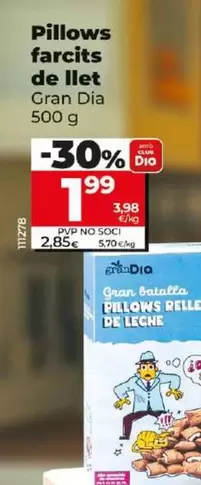 Oferta de Gran Dia - Pillows Farcits De Llet por 1,99€ en Dia