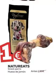 Oferta de Natureats - Snack Perro Hueso De Jamón por 1€ en Kiwoko