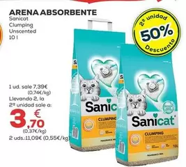 Oferta de Sanicat - Arena Absorbente por 7,39€ en Kiwoko