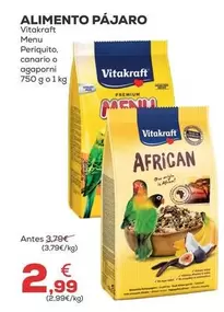 Oferta de Vitakraft - Alimento Pájaro  por 2,99€ en Kiwoko