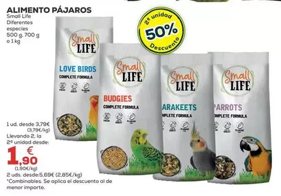 Oferta de Small Life - Alimento Pájaros  por 3,79€ en Kiwoko