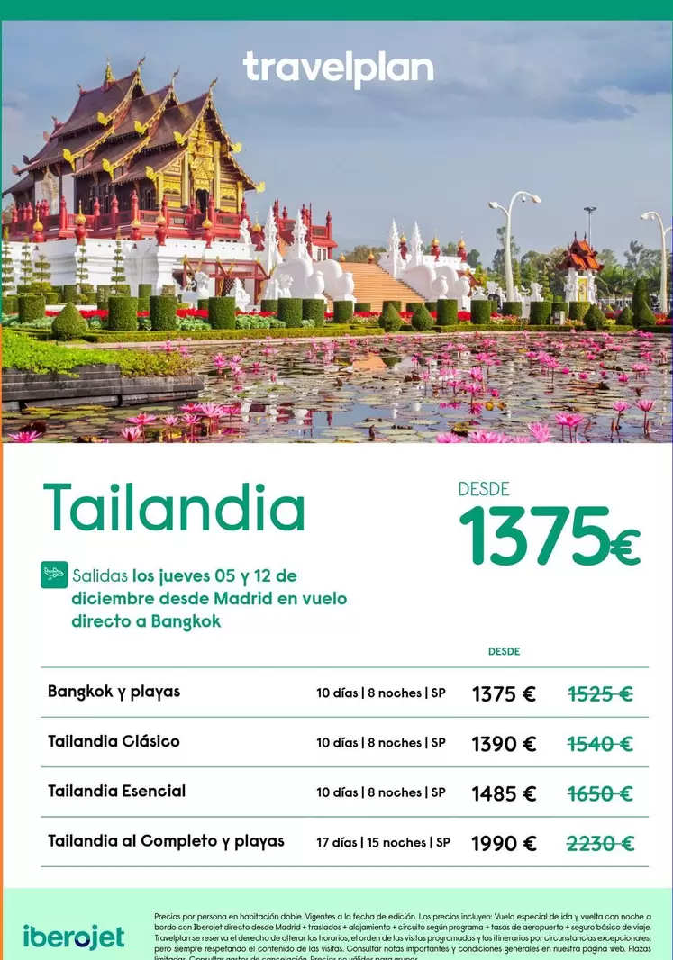 Oferta de Travelplan - Tailandia por 1375€ en Travelplan