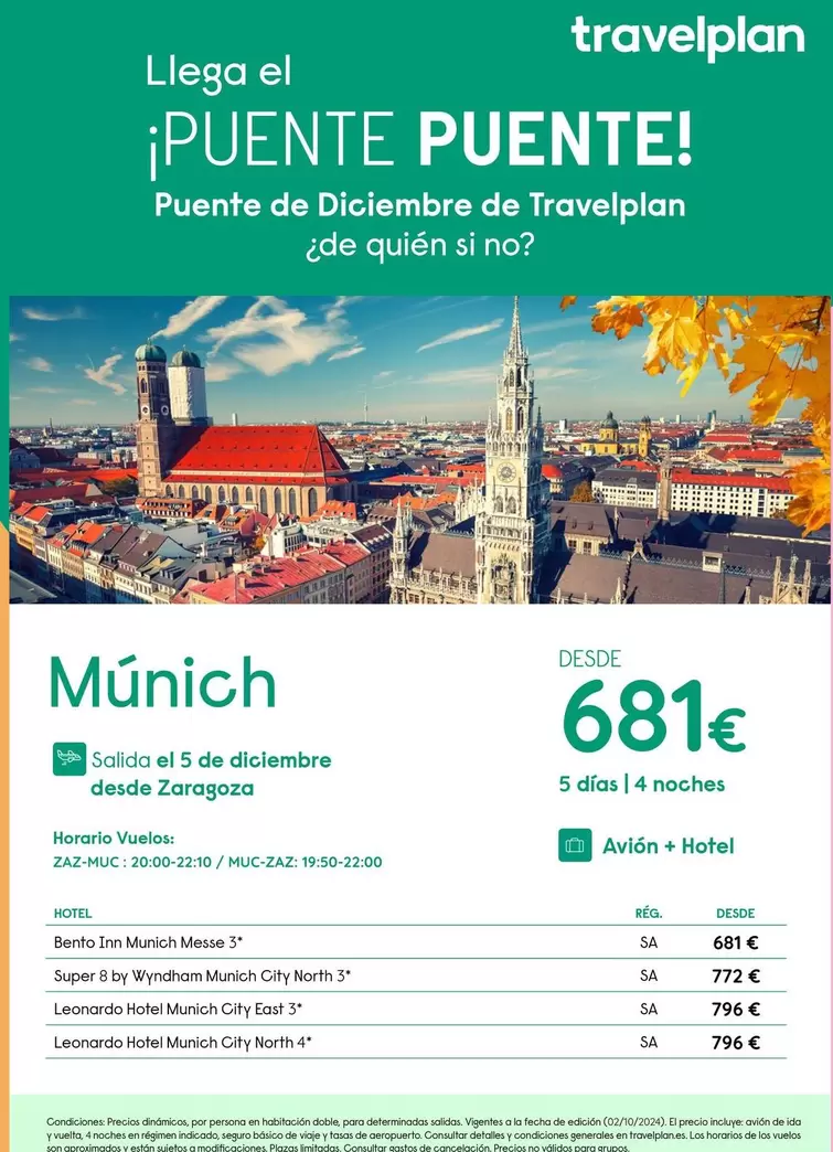 Oferta de Travelplan - Munich por 681€ en Travelplan