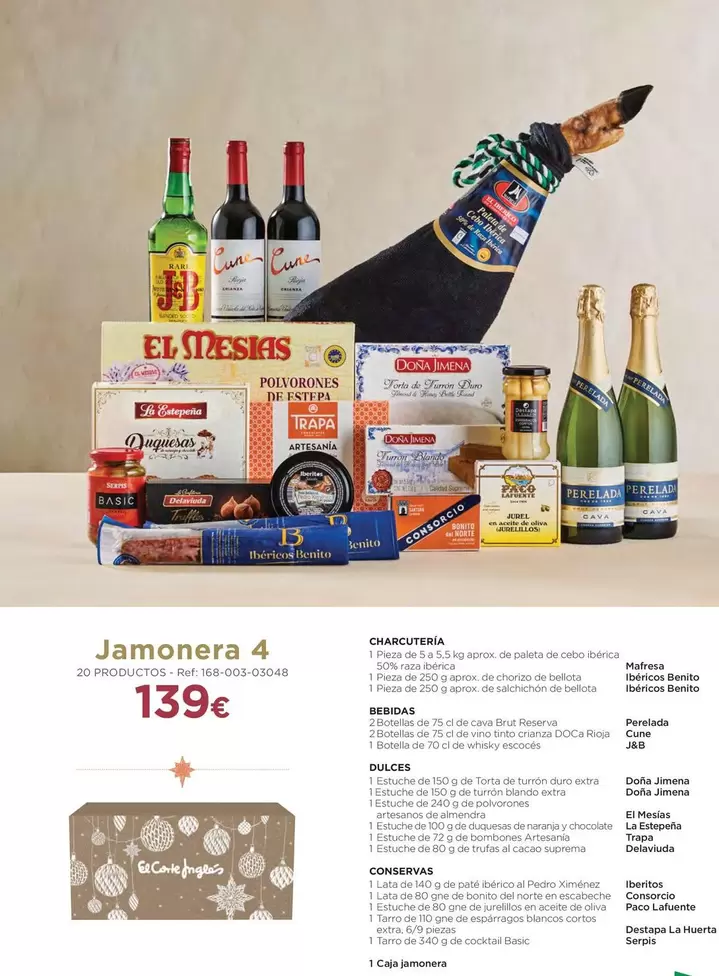 Oferta de El Pozo - Jamonera 4 por 139€ en El Corte Inglés