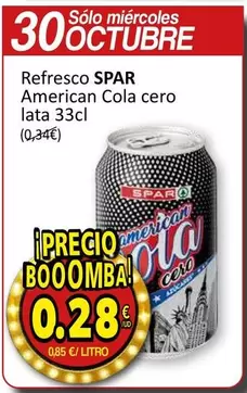 Oferta de Spar - Refresco American Cola Cero por 0,28€ en SPAR