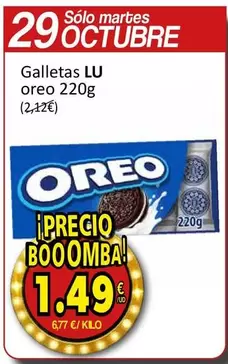 Oferta de Lu - Galletas Oreo por 1,49€ en SPAR