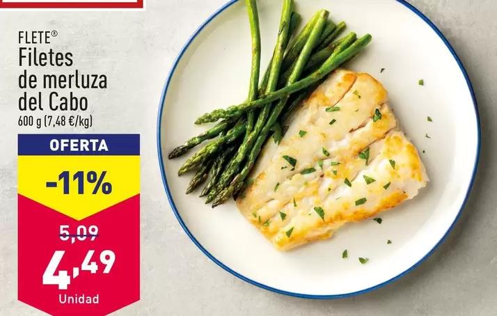 Oferta de Flete - Filetes De Merluza Del Cabo por 4,49€ en ALDI