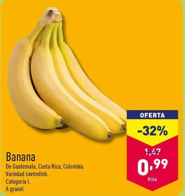 Oferta de Banana por 0,99€ en ALDI