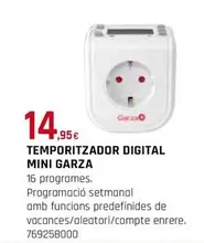 Oferta de Garza - Temporitzador Digital Mini por 14,95€ en Fes Més