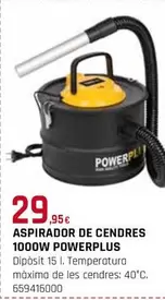 Oferta de Power Plus - Aspirador De Cendres 1000w por 29,95€ en Fes Més