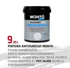 Oferta de Monto - Pintura Antihumitat por 9,95€ en Fes Més