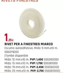 Oferta de Miarco - Rivet Per A Finestres por 1,25€ en Fes Més