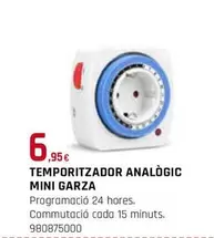 Oferta de Garza - Temporitzador Analógic Mini por 6,95€ en Fes Més