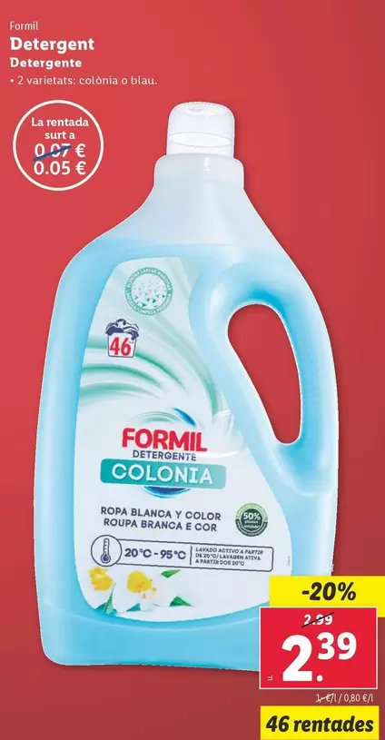 Oferta de Formil - Detergente por 2,39€ en Lidl