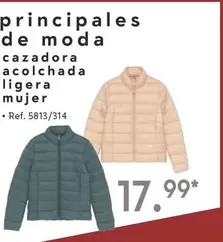 Oferta de  Cazadora Acolchada Ligera Mujer por 17,99€ en Lidl