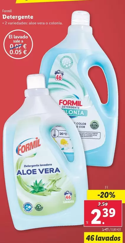 Oferta de Formil - Detergente por 2,39€ en Lidl