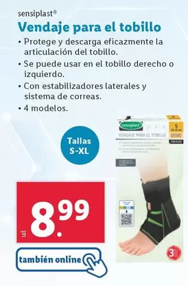 Oferta de Sensiplast - Vendaje Para El Tobillo por 8,99€ en Lidl