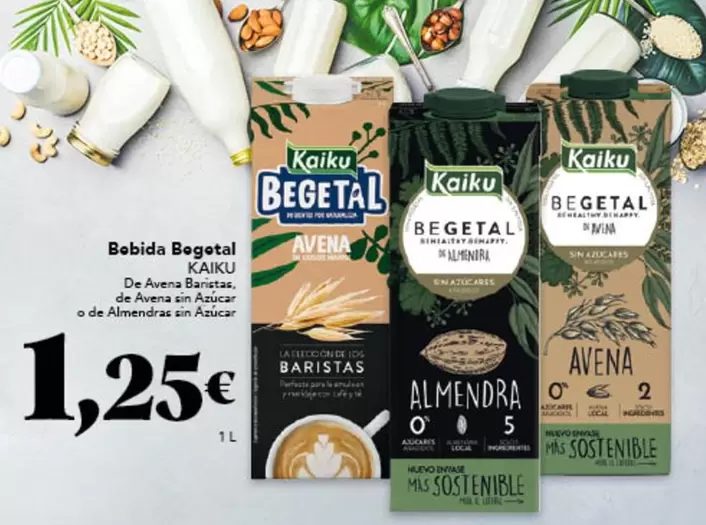 Oferta de Kaiku - Bebida De Avena Barista De Almendras En Aceite De La Marca por 1,25€ en Gadis