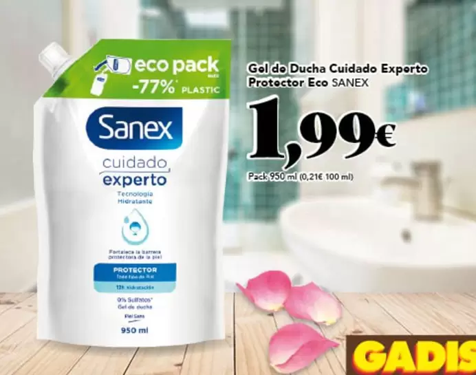 Oferta de Sanex - Galdo Ducha Cuidado Experto Protector Eco por 1,99€ en Gadis