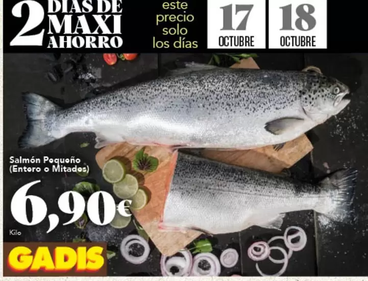 Oferta de Salmon Pequeno por 6,9€ en Gadis