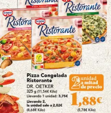 Oferta de Dr Oetker - Pizza Congelada Ristorante por 3,75€ en Gadis