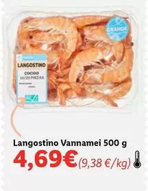 Oferta de Langostino Vannamei por 4,69€ en Lidl