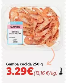 Oferta de Gamba Cocida por 3,29€ en Lidl