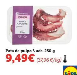 Oferta de Pulpo - 3 Uds. - Pata De por 9,49€ en Lidl