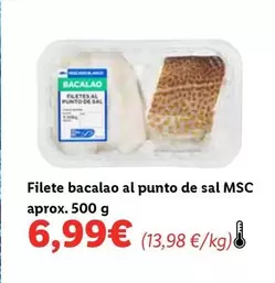 Oferta de Filete Bacalao Al Punto De Sal Msc por 6,99€ en Lidl