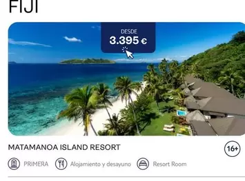 Oferta de Tui Travel PLC - Fiji-Matamanoa Island Resort por 3395€ en Nautalia Viajes