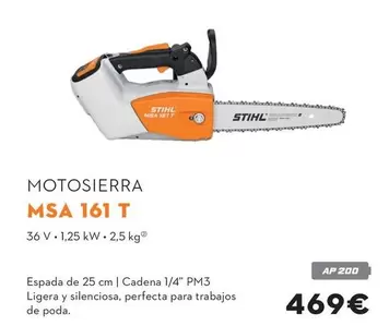 Oferta de Stihl - Motosierra Msa 161 T por 469€ en STIHL