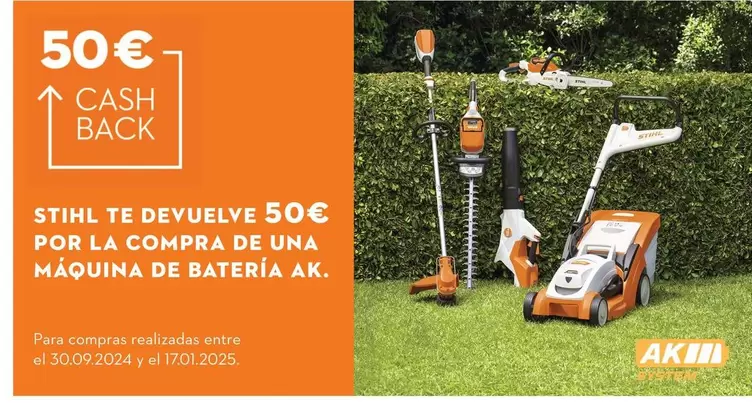 Oferta de Stihl - Te Devuelve Por La Compra De Una Maquina De Batería por 50€ en STIHL