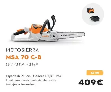 Oferta de  Motosierra por 409€ en STIHL