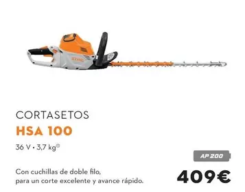 Oferta de Cortasetos HSA 100 por 409€ en STIHL