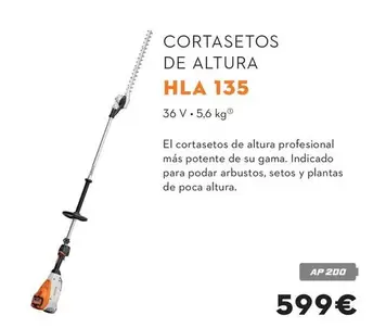 Oferta de Cortasetos De Altura HLA 135 por 599€ en STIHL