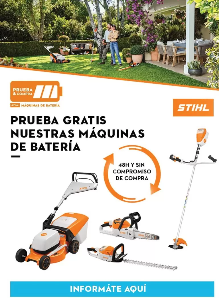 Oferta de Prueba Gratis Nuestras Maquinas De Bateria  en STIHL