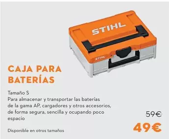 Oferta de Caja Para Baterias por 49€ en STIHL