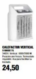 Oferta de Calefactor Vertical 919880775 por 24,5€ en Coinfer