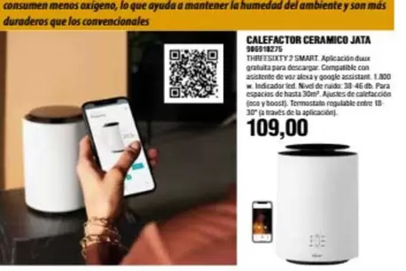 Oferta de Jata - Calefactor Cerámico por 109€ en Coinfer