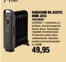 Oferta de Jata - Radiador De Aceite Mini por 49,95€ en Coinfer