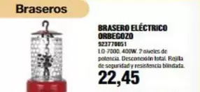 Oferta de Orbegozo - Brasero Eléctrico por 22,45€ en Coinfer