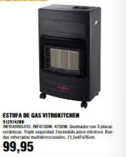 Oferta de Vitrokitchen - Estufa De Gas  por 99,95€ en Coinfer