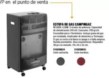 Oferta de Campingaz - Estufa De Gas  en Coinfer