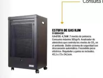 Oferta de HJM - Estufa De Gas en Coinfer