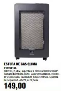 Oferta de Qlima - Estufa De Gas por 149€ en Coinfer