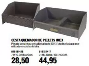 Oferta de Imex - Cesta Quemador De Pellets por 28,5€ en Coinfer