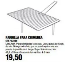 Oferta de Parrilla Para Chimenea por 19,5€ en Coinfer