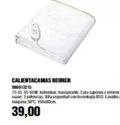 Oferta de Beurer - Calientacamas por 39€ en Coinfer